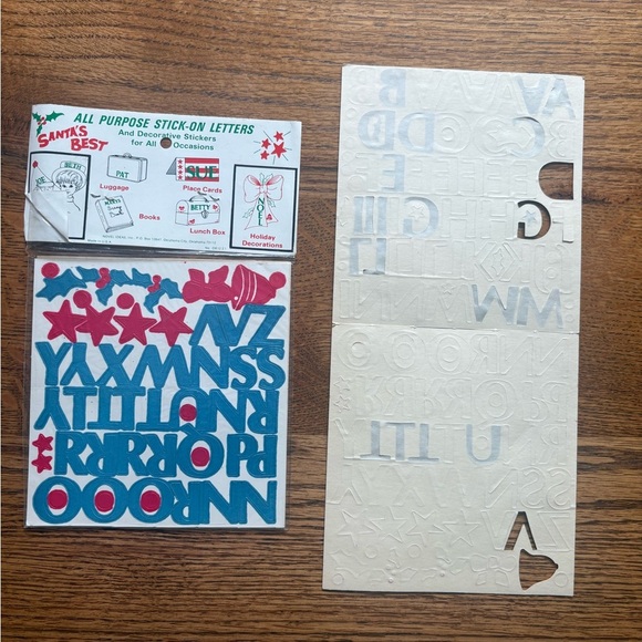 Vintage Blue Alphabet Stick-On Letters - Picture 2 of 8